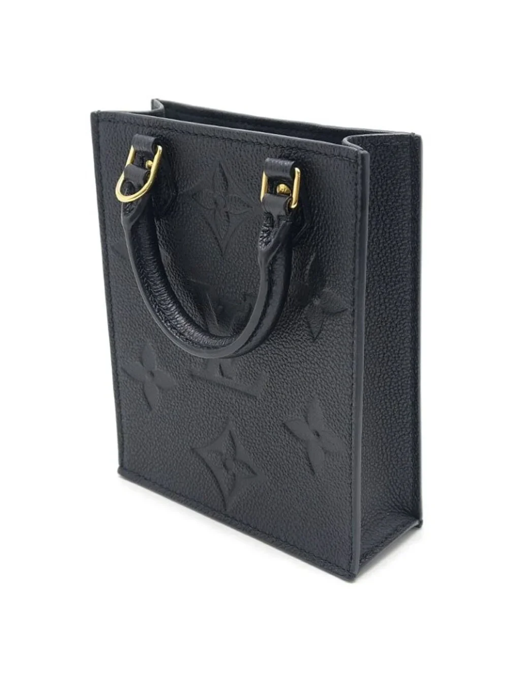 Louis Vuitton LV Petite Sac Plat Noir Empreinte Handbag